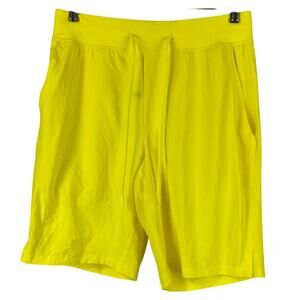 Lululemon T.H.E. Short 9" Linerless Bright Yellow Men's Size Medium EUC